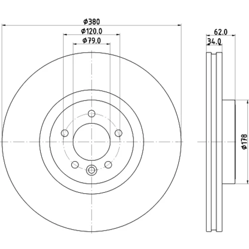 Brzdový kotúč 8DD 355 132-951 /HELLA/ - obr. 3