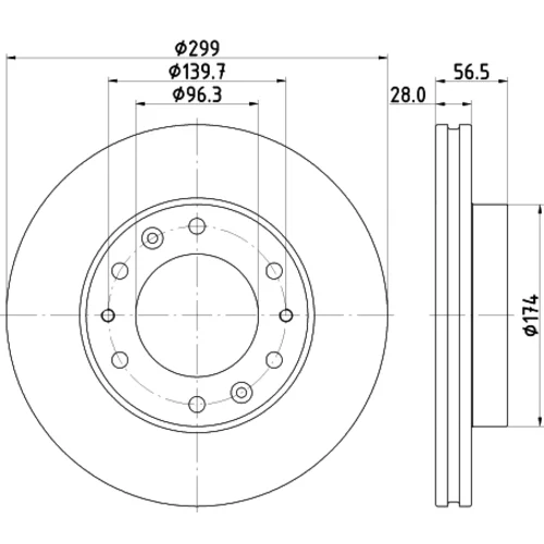 Brzdový kotúč 8DD 355 134-821 /HELLA/ - obr. 3