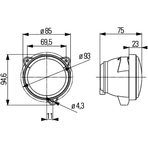 Pracovný svetlomet 1G0 996 176-031 /HELLA/ - obr. 3