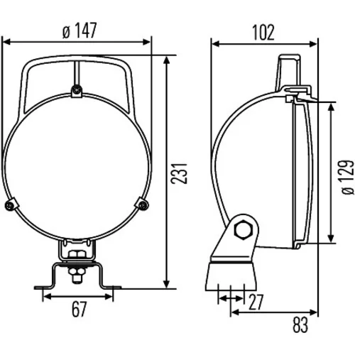 Pracovný svetlomet 1G3 996 001-351 /HELLA/ - obr. 2