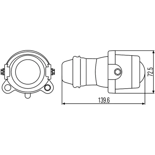 Predné hmlové svetlo 1NL 008 090-017 /HELLA/ - obr. 1