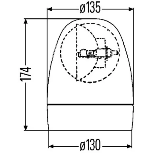 Výstražný otočný maják 2RL 007 337-021 /HELLA/ - obr. 2