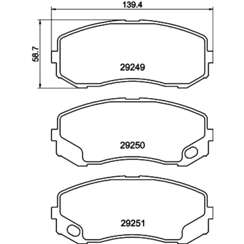 Sada brzdových platničiek kotúčovej brzdy 8DB 355 005-581 /HELLA/ - obr. 3