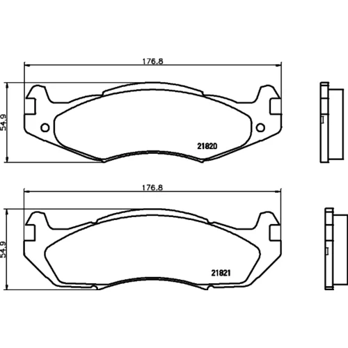Sada brzdových platničiek kotúčovej brzdy 8DB 355 006-371 /HELLA/ - obr. 3