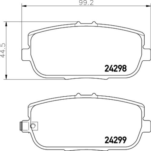 Sada brzdových platničiek kotúčovej brzdy 8DB 355 006-781 /HELLA/ - obr. 3