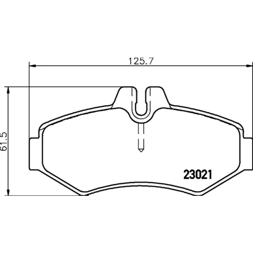 Sada brzdových platničiek kotúčovej brzdy 8DB 355 008-651 /HELLA/ - obr. 3