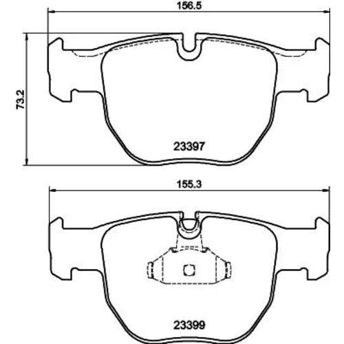 Sada brzdových platničiek kotúčovej brzdy 8DB 355 009-301 /HELLA/ - obr. 3