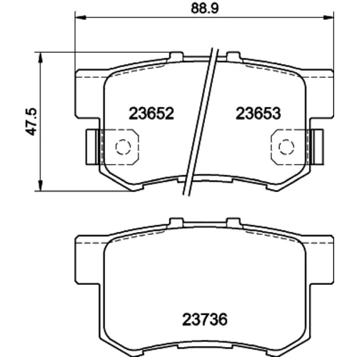 Sada brzdových platničiek kotúčovej brzdy 8DB 355 009-581 /HELLA/