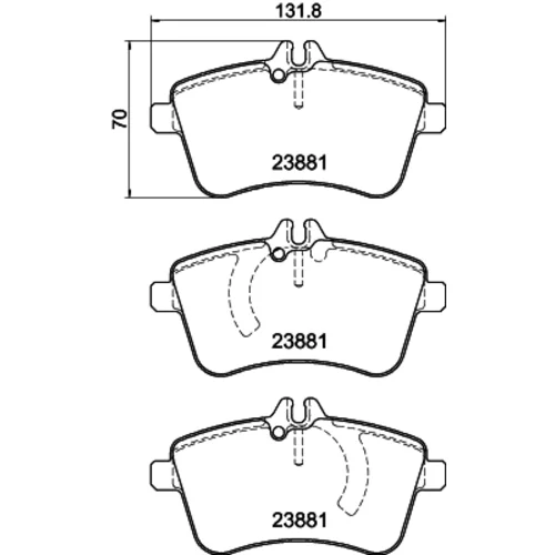Sada brzdových platničiek kotúčovej brzdy 8DB 355 010-331 /HELLA/ - obr. 3