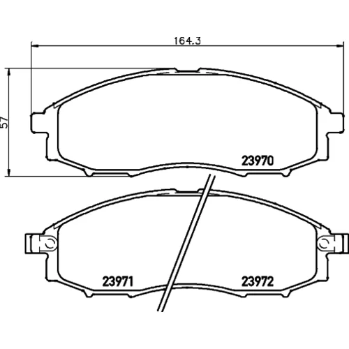 Sada brzdových platničiek kotúčovej brzdy 8DB 355 010-671 /HELLA/ - obr. 3