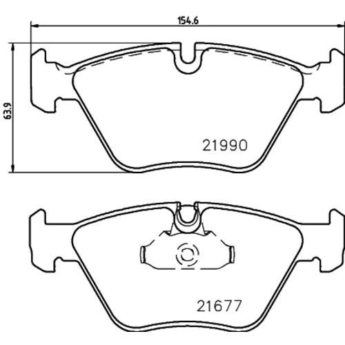 Sada brzdových platničiek kotúčovej brzdy 8DB 355 010-711 /HELLA/ - obr. 3