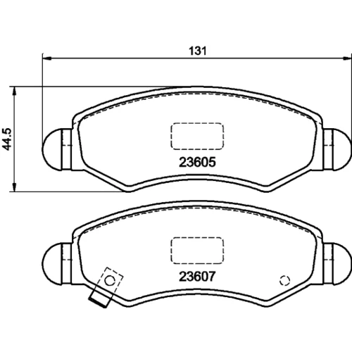 Sada brzdových platničiek kotúčovej brzdy 8DB 355 011-691 /HELLA/ - obr. 3