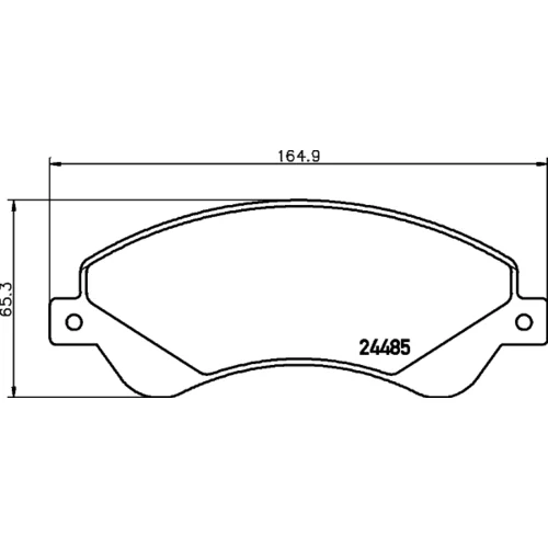 Sada brzdových platničiek kotúčovej brzdy 8DB 355 012-771 /HELLA/ - obr. 3