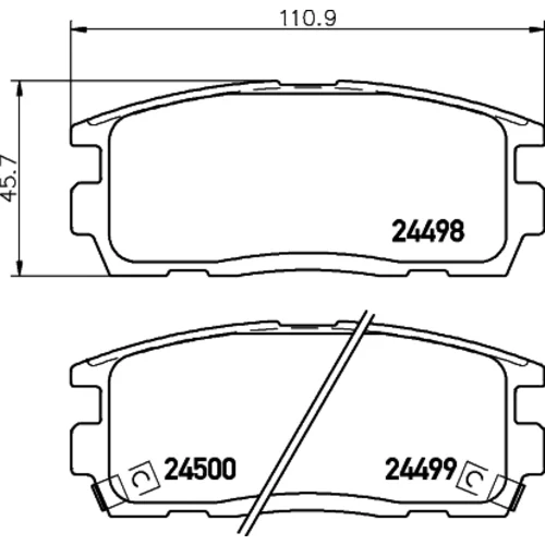 Sada brzdových platničiek kotúčovej brzdy 8DB 355 012-951 /HELLA/ - obr. 3