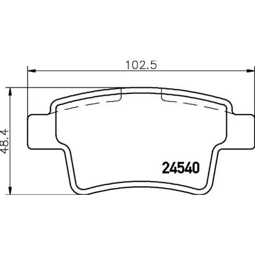 Sada brzdových platničiek kotúčovej brzdy 8DB 355 013-361 /HELLA/ - obr. 3