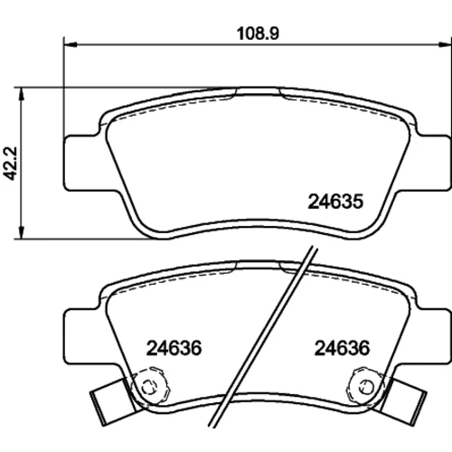 Sada brzdových platničiek kotúčovej brzdy 8DB 355 013-591 /HELLA/ - obr. 3