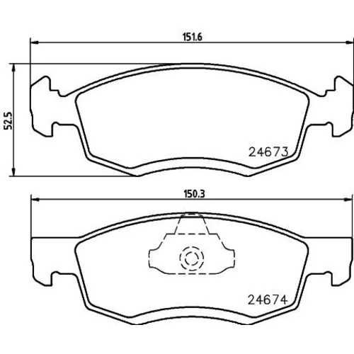 Sada brzdových platničiek kotúčovej brzdy 8DB 355 013-951 /HELLA/ - obr. 3