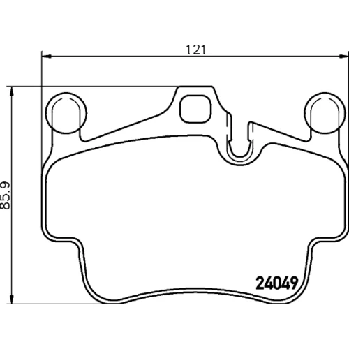 Sada brzdových platničiek kotúčovej brzdy 8DB 355 014-161 /HELLA/ - obr. 3