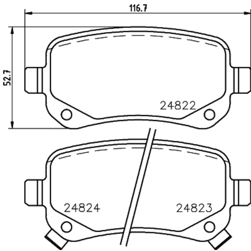 Sada brzdových platničiek kotúčovej brzdy 8DB 355 014-331 /HELLA/ - obr. 3
