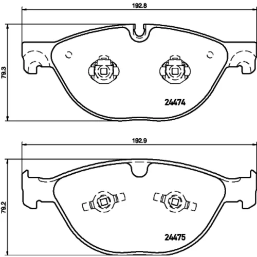 Sada brzdových platničiek kotúčovej brzdy 8DB 355 015-701 /HELLA/ - obr. 3