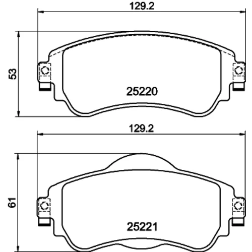 Sada brzdových platničiek kotúčovej brzdy 8DB 355 015-931 /HELLA/ - obr. 3