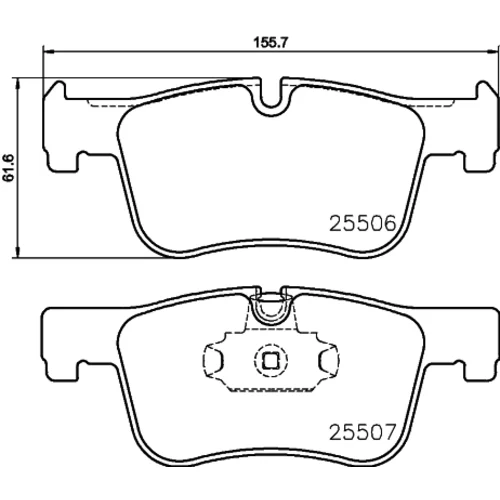 Sada brzdových platničiek kotúčovej brzdy 8DB 355 019-771 /HELLA/ - obr. 3