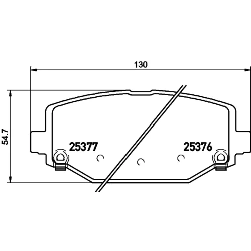 Sada brzdových platničiek kotúčovej brzdy 8DB 355 020-311 /HELLA/ - obr. 3