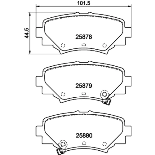 Sada brzdových platničiek kotúčovej brzdy 8DB 355 021-411 /HELLA/ - obr. 3