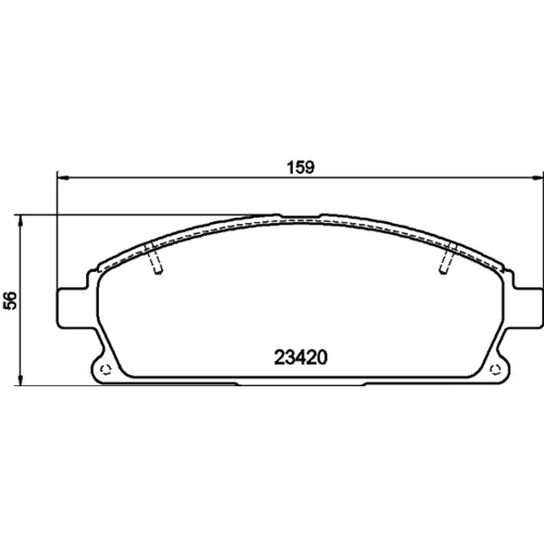 Sada brzdových platničiek kotúčovej brzdy 8DB 355 021-651 /HELLA/ - obr. 3