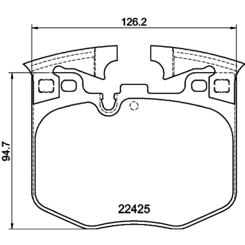 Sada brzdových platničiek kotúčovej brzdy 8DB 355 025-951 /HELLA/ - obr. 2