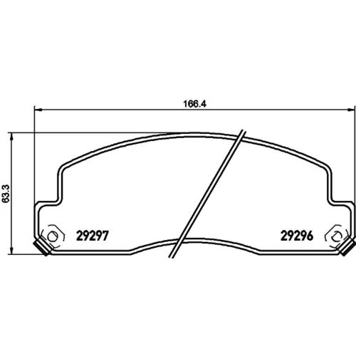 Sada brzdových platničiek kotúčovej brzdy 8DB 355 032-981 /HELLA/ - obr. 3