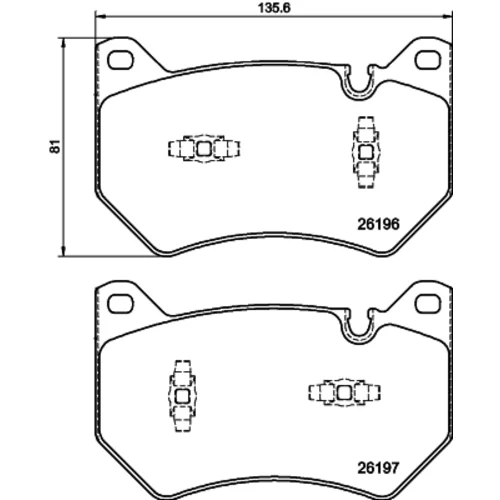 Sada brzdových platničiek kotúčovej brzdy 8DB 355 040-151 /HELLA/ - obr. 3