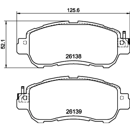 Sada brzdových platničiek kotúčovej brzdy 8DB 355 040-571 /HELLA/ - obr. 3