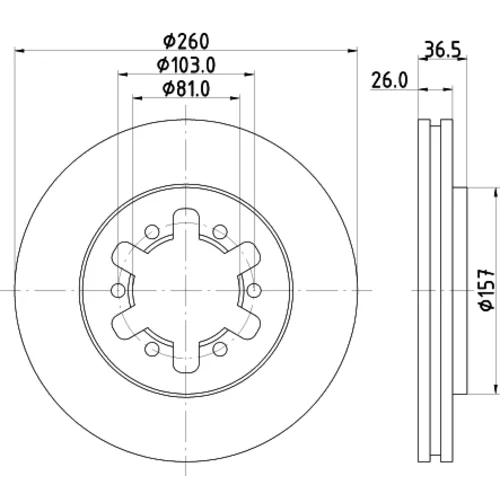 Brzdový kotúč 8DD 355 104-551 /HELLA/ - obr. 3