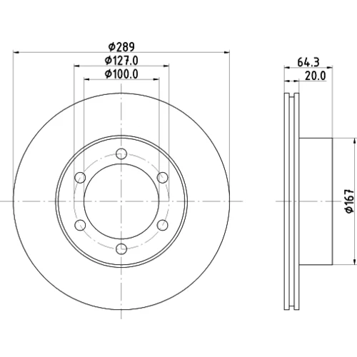 Brzdový kotúč 8DD 355 104-761 /HELLA/ - obr. 3