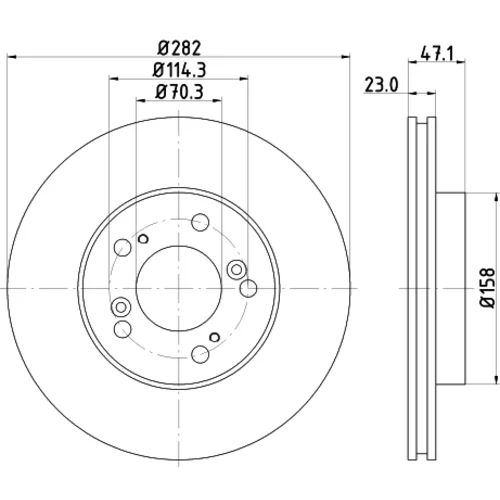 Brzdový kotúč 8DD 355 107-131 /HELLA/ - obr. 3