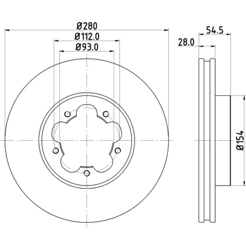 Brzdový kotúč 8DD 355 113-261 /HELLA/ - obr. 3