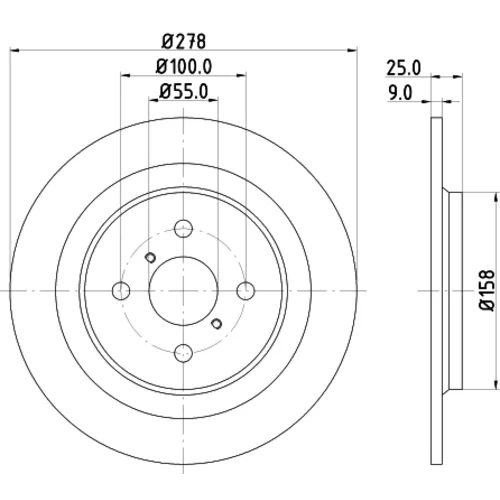Brzdový kotúč 8DD 355 114-051 /HELLA/ - obr. 3
