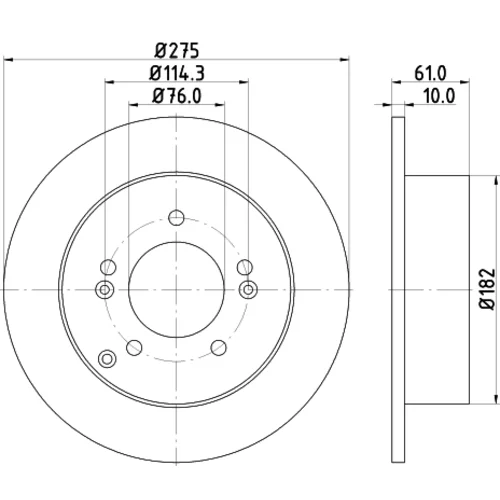Brzdový kotúč 8DD 355 115-991 /HELLA/ - obr. 3