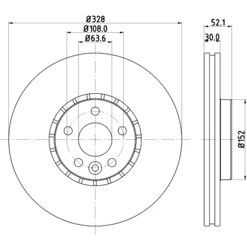 Brzdový kotúč 8DD 355 116-181 /HELLA/ - obr. 3