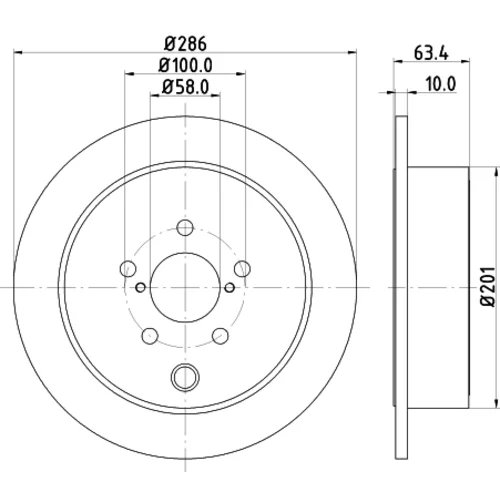 Brzdový kotúč 8DD 355 116-421 /HELLA/ - obr. 3