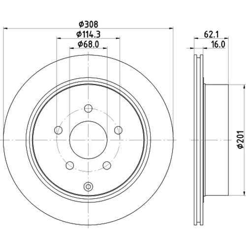 Brzdový kotúč 8DD 355 118-811 /HELLA/ - obr. 3