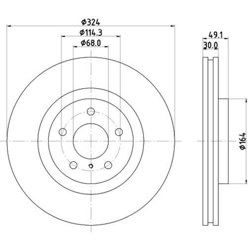 Brzdový kotúč 8DD 355 120-271 /HELLA/ - obr. 3