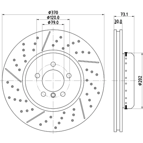 Brzdový kotúč 8DD 355 120-771 /HELLA/ - obr. 3