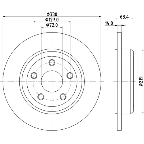 Brzdový kotúč 8DD 355 122-671 /HELLA/ - obr. 3