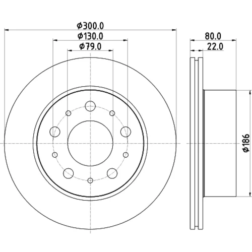 Brzdový kotúč 8DD 355 125-291 /HELLA/ - obr. 3