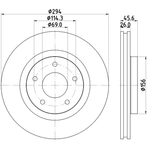 Brzdový kotúč 8DD 355 129-041 /HELLA/ - obr. 3