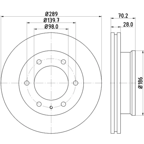 Brzdový kotúč 8DD 355 129-181 /HELLA/ - obr. 3