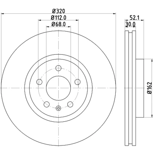 Brzdový kotúč 8DD 355 129-231 /HELLA/ - obr. 3