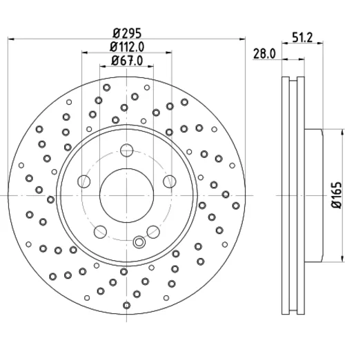 Brzdový kotúč 8DD 355 129-681 /HELLA/ - obr. 3